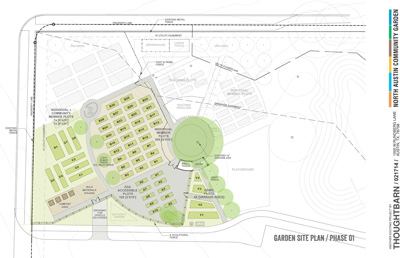 North Austin Community Garden Site Plan, click to enlarge