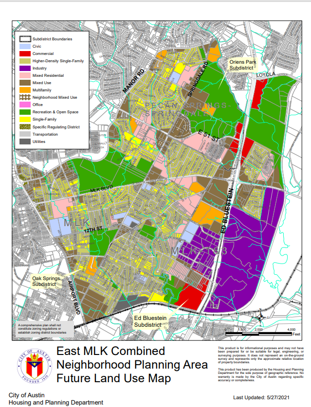 map of East MLK neighborhood