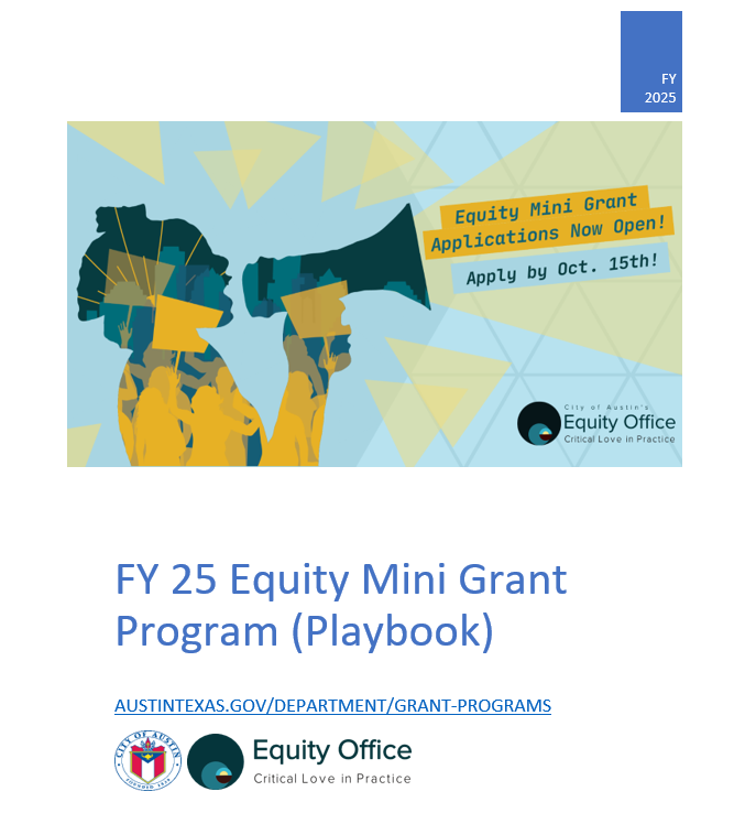 FY 25 Equity Mini Grant Program (Playbook)