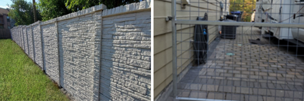 concrete fencing and steel wire fencing