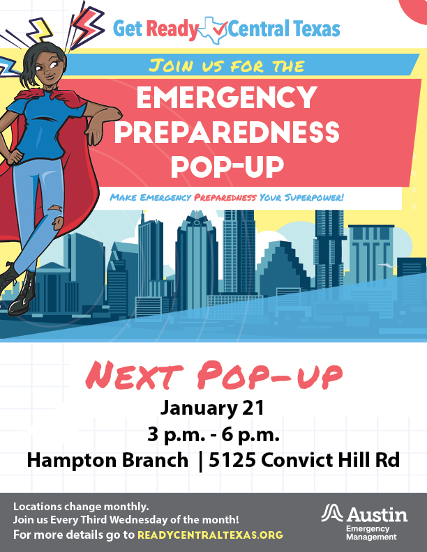 January Pop up at Hampton Branch, Jan 21st