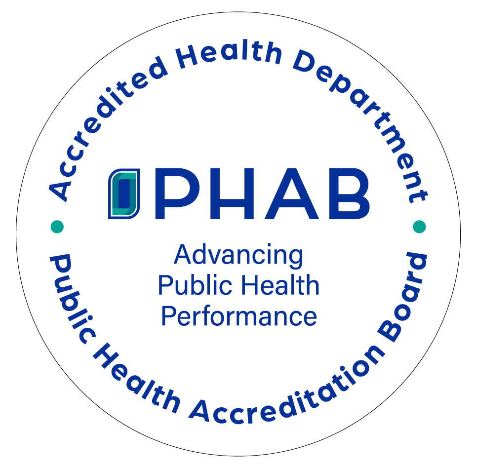 Logo showing Accreditation by the Public Health Accreditation Board