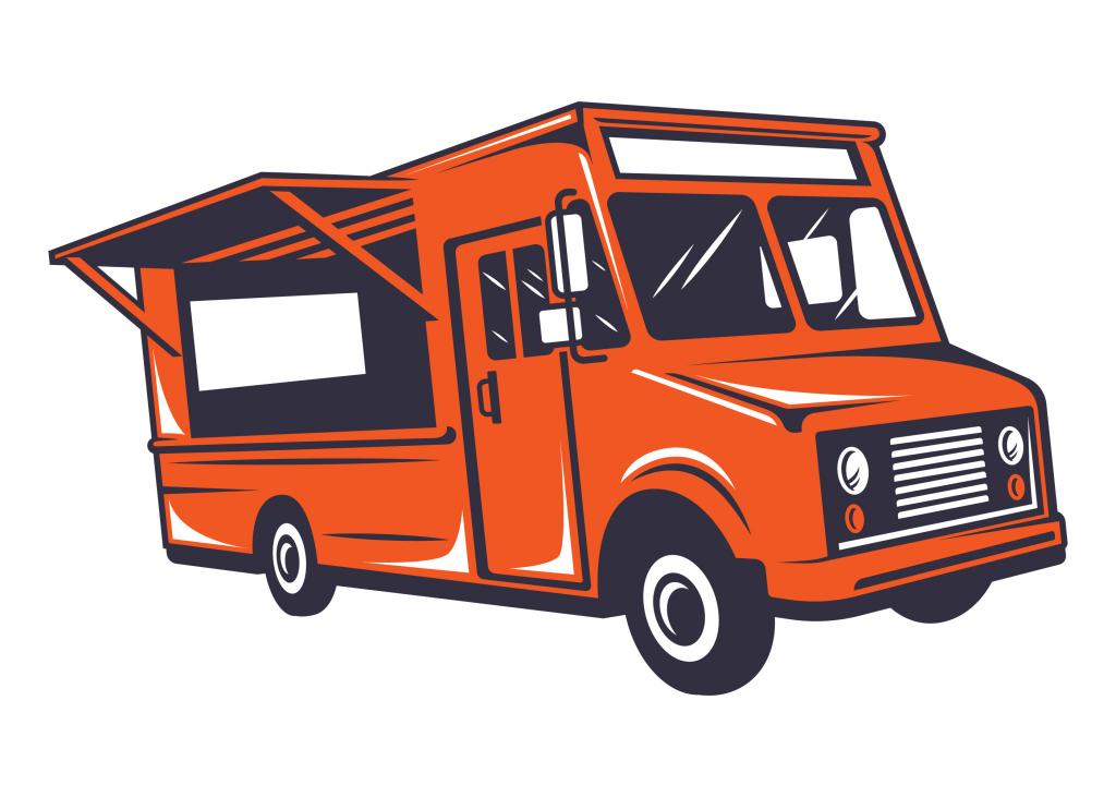 Illustration of a food truck.