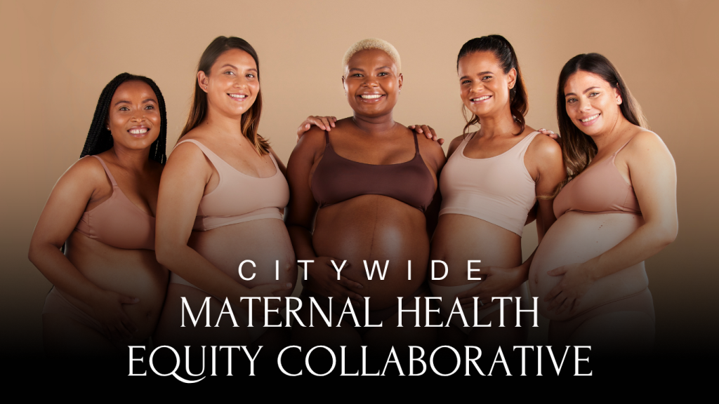 Group of pregnant women smiling 