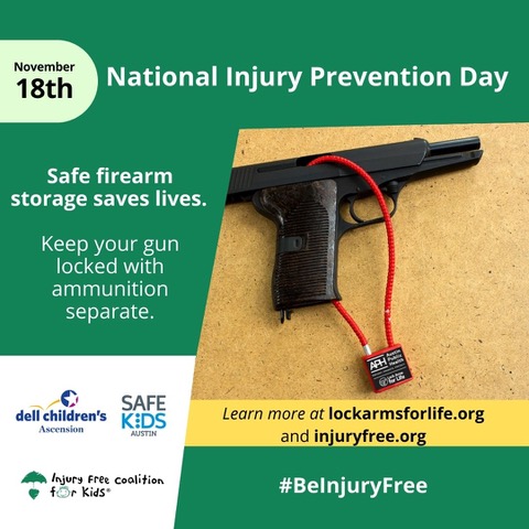 Locked gun image for National Injury Prevention Day