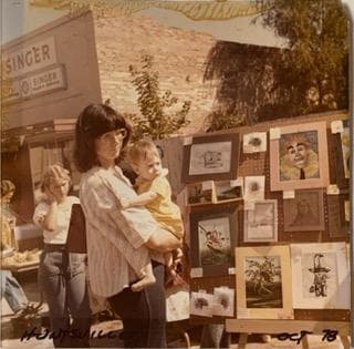 Jean Houlihan holding daughter