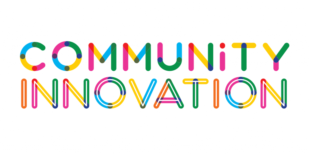 Colorful logo reads "Community Innovation"
