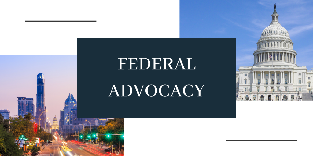 banner that says federal advocacy