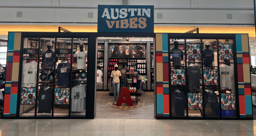 Austin Vibes is a new pop up shop at AUS in the terminal near
