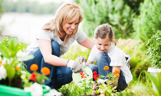 mom gardening