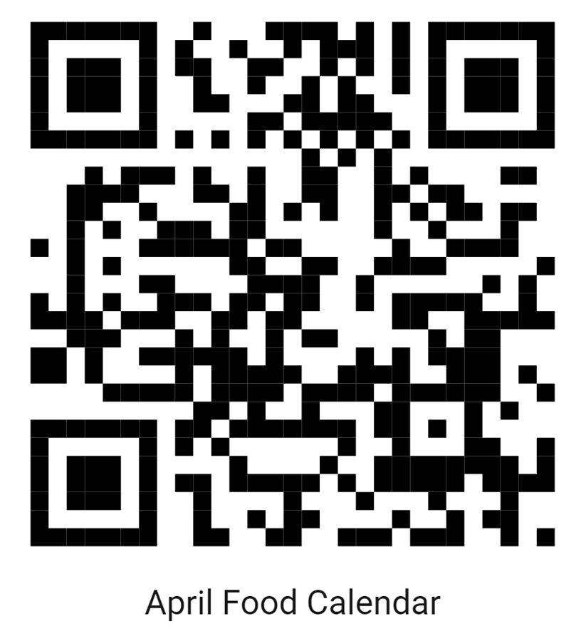 April Food Distribution Calendar 
