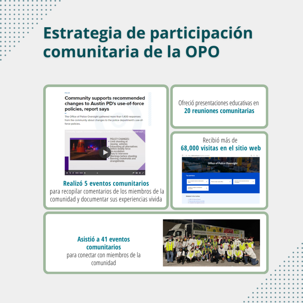 OPO's Community Engagement Strategy - Espanol