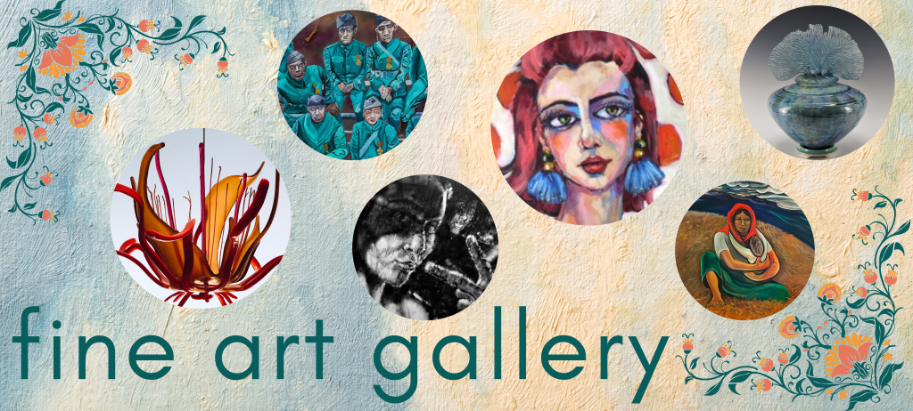 fine art gallery - images featuring paintings and sculptures of different colors