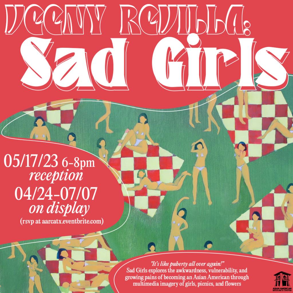 artwork by veeny revilla featuring comic images of girls in bathing suits