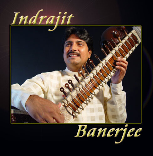 Picture of Indrajit Banerjee playing sitar