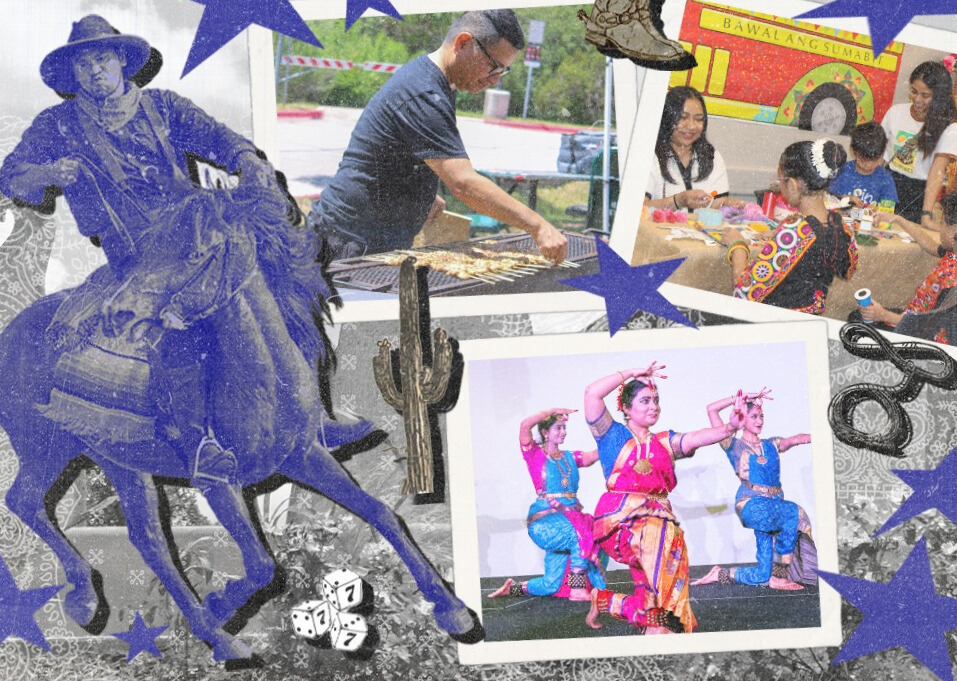 Graphic with a collage of images from CelebrASIA