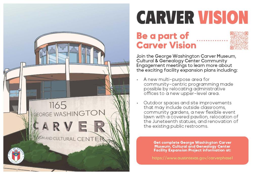 digital rendering of the george washington carver museum in Austin Texas