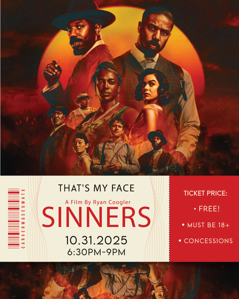 movie poster with studio artwork of SINNERS