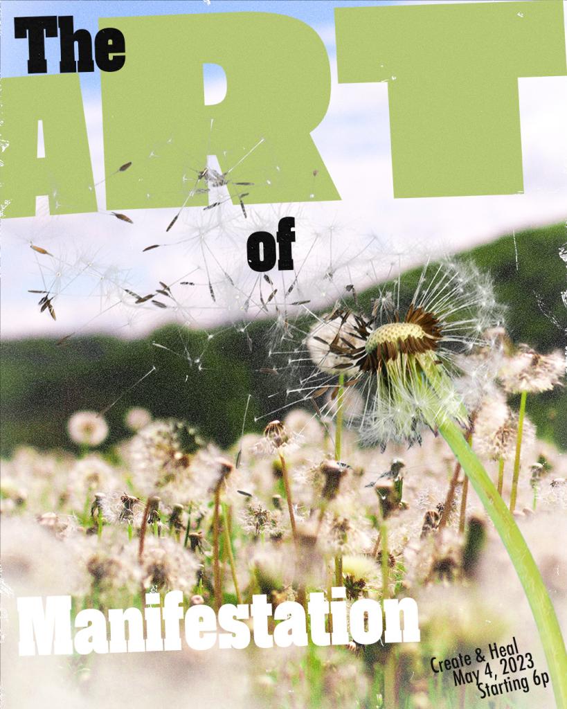 Image of dandelion being blown in the wind