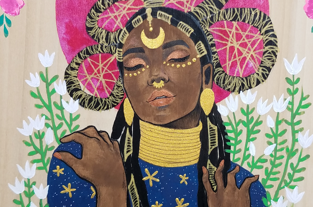 A painting of a person
