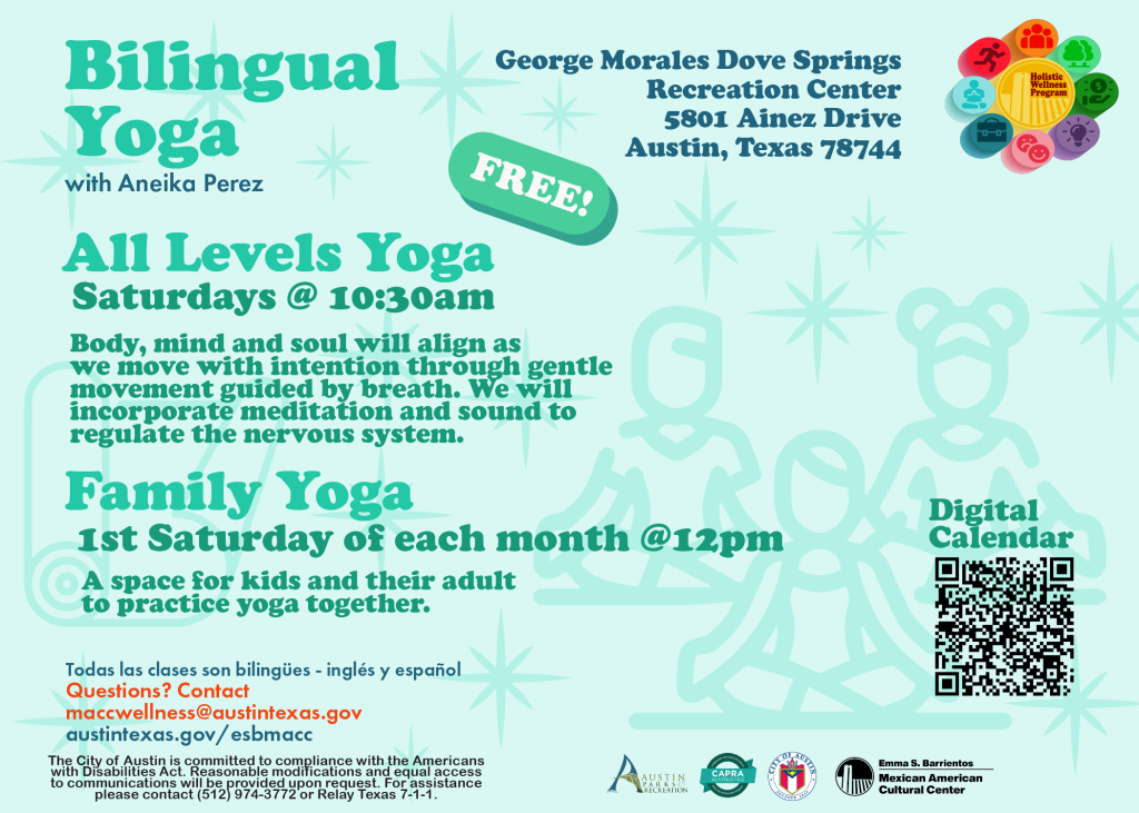 All Levels/Family yoga flyer