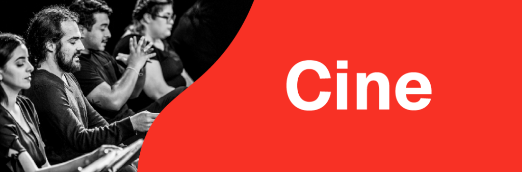 Cine banner featuring a live screenplay reading