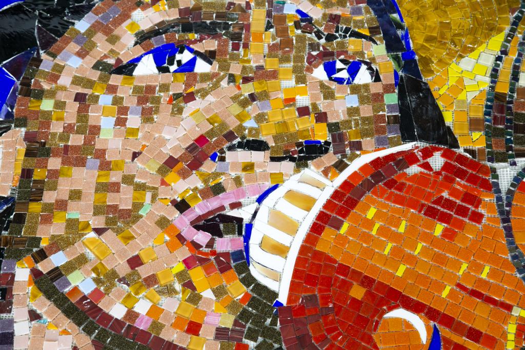 Mosaic Mural Presentation- detail of Dolores Huerta