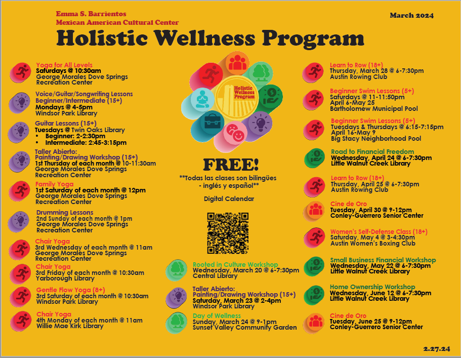 MACC Holistic Wellness Calendar of Events
