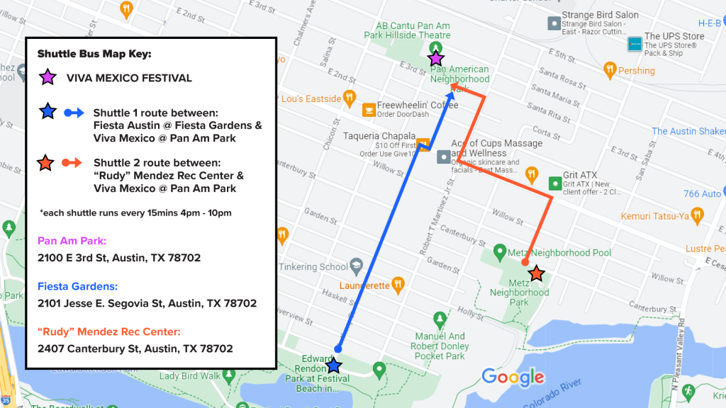 Viva Mexico 2023 Shuttle Map