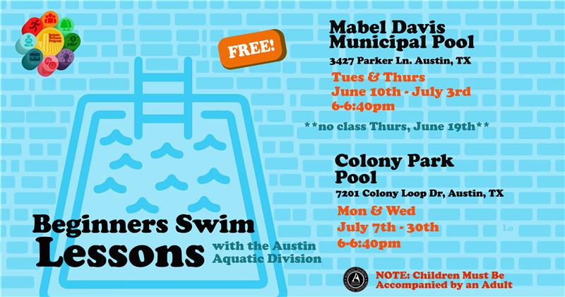 Beginners Swim Lessons June-July 2025