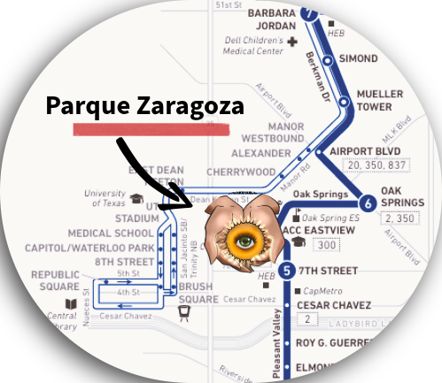 Parque Zaragoza Map with La Mujer icon