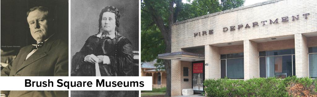 Black and white photos of O.Henry, Susanna Dickensen, and a color photo of the Fire Museum
