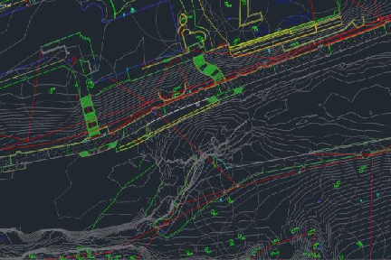 CAD drawing of current skimmer by-pass