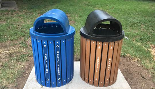 Image of recycling receptacles