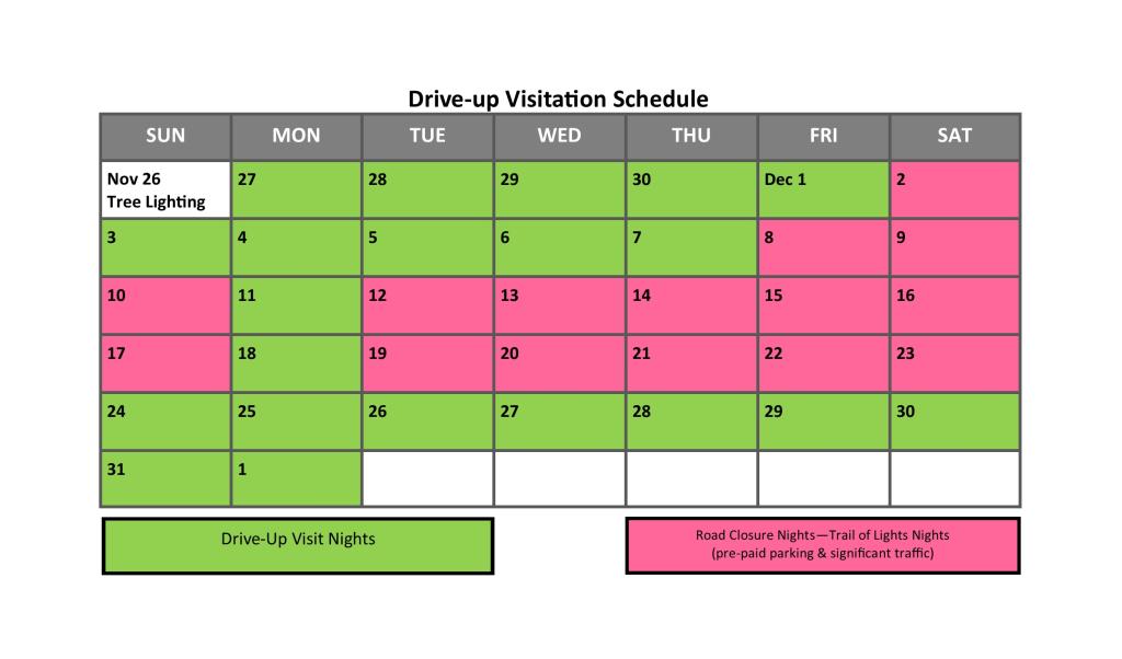 tree display schedule graphic