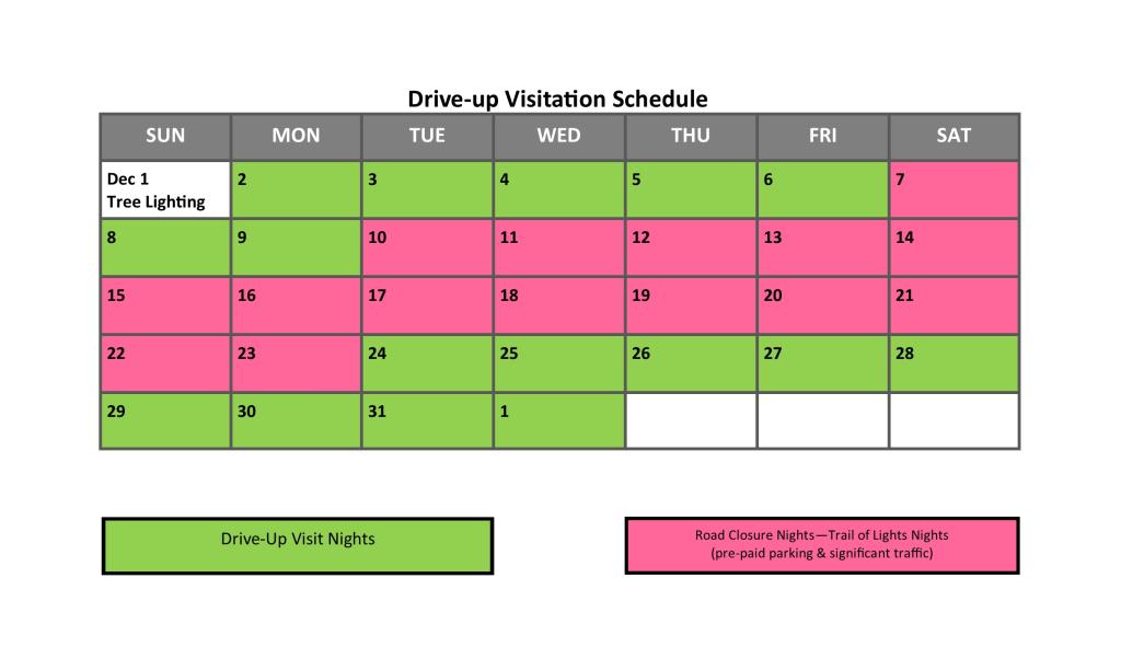 drive up schedule graphic