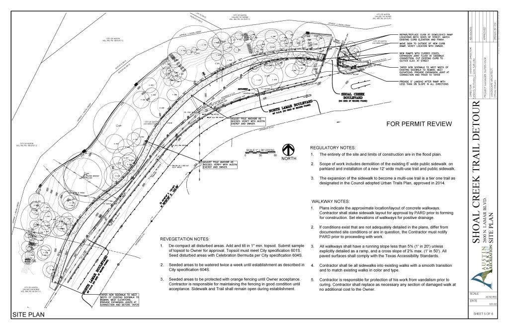 Permit drawing of proposed new trail detour