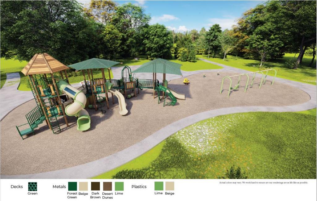 Birds Eye view of proposed playground