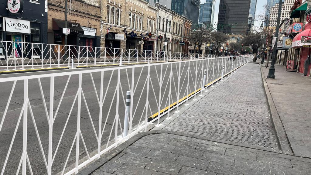 Sixth Street white fencing