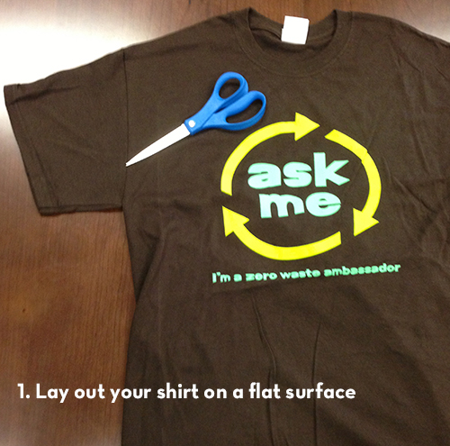 Image of step 1: laying out a shirt on a flat surface