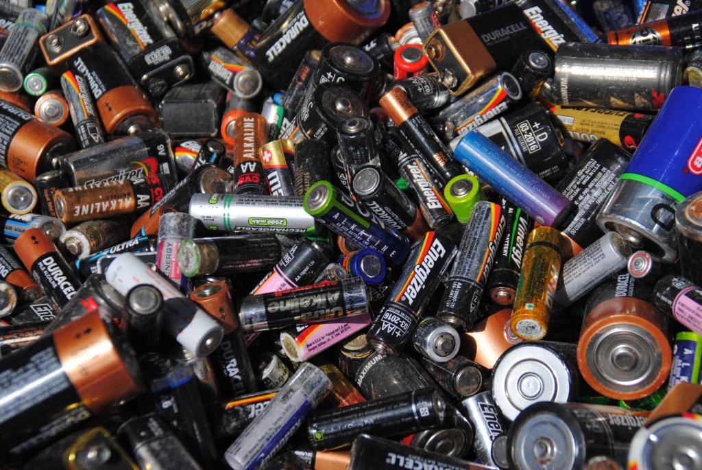 A close up image of batteries