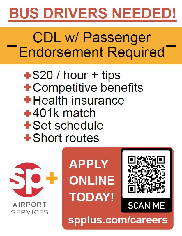 Flyer for SP+ CDL Driver opportunities