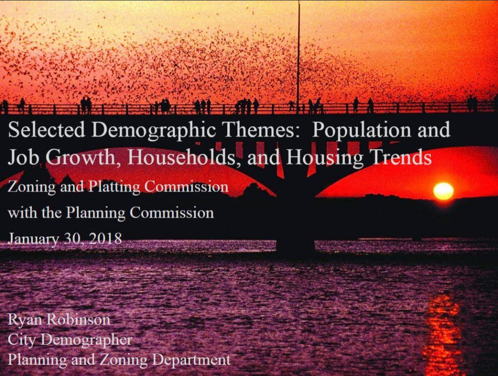 Slide that reads "Selected Demographic Themes"