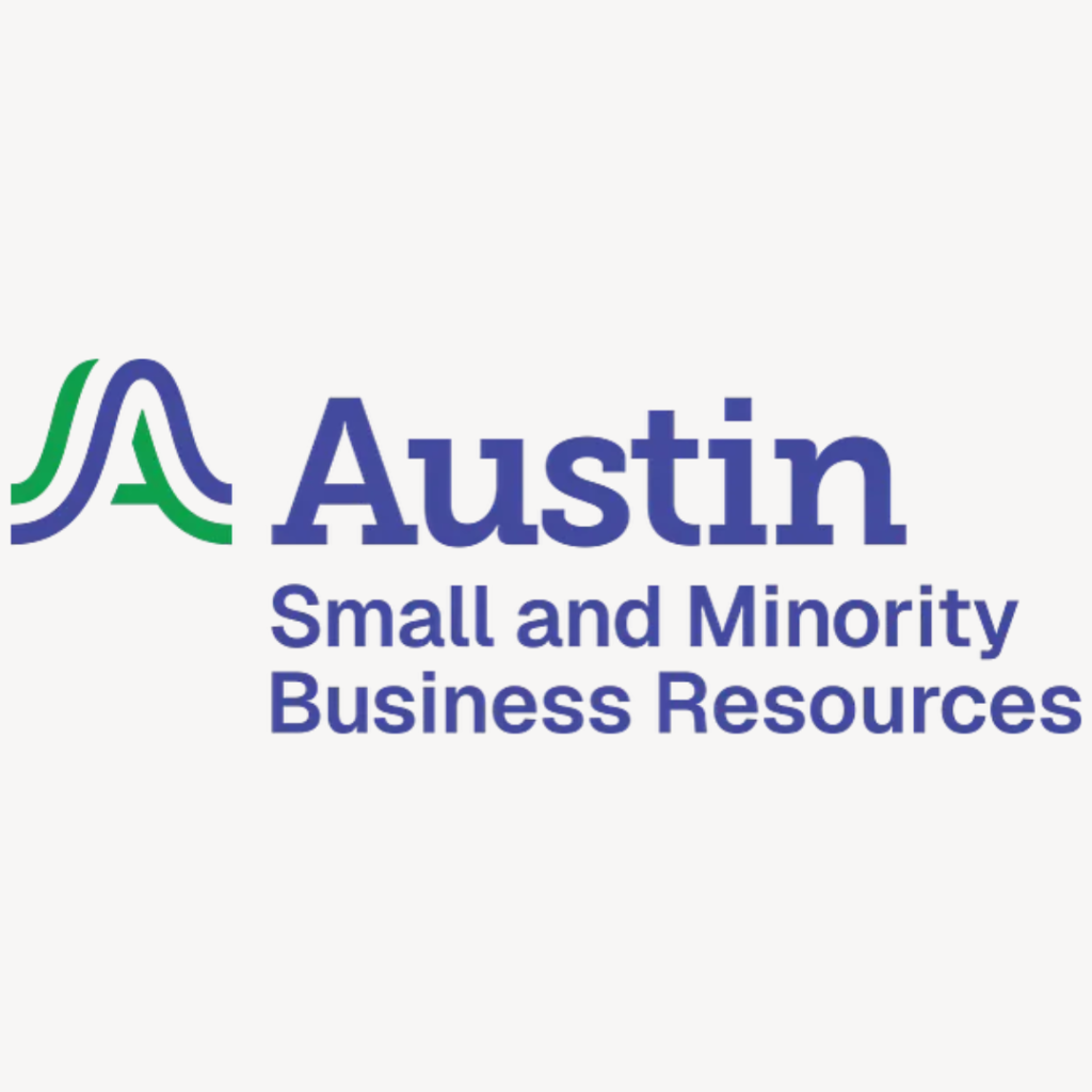 A logo for Austin Small and Minority Business Resources