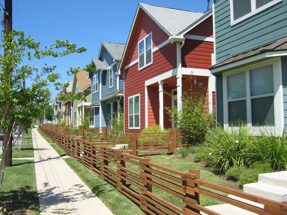 image of a neighborhood and homes 