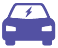 Icon: purple electric car