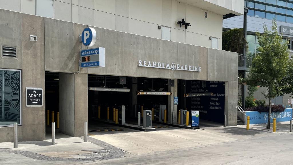 Entrance to Seaholm Garage.