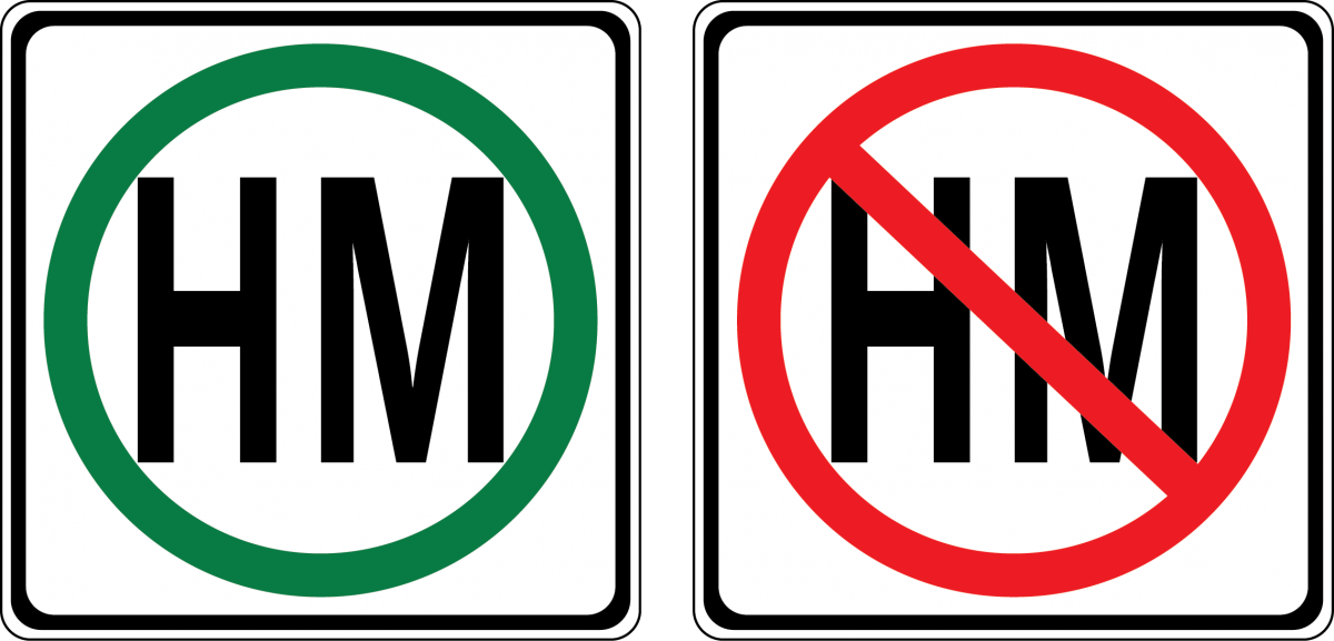 Image of hazardous material signs