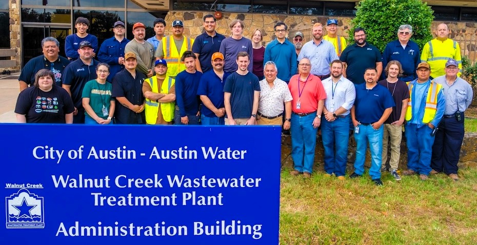 Austin Water staff at the Walnut Creek Wastewater Treatment Plant
