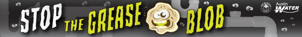 graphic of a blob of grease with the words "stop the grease blog" on it